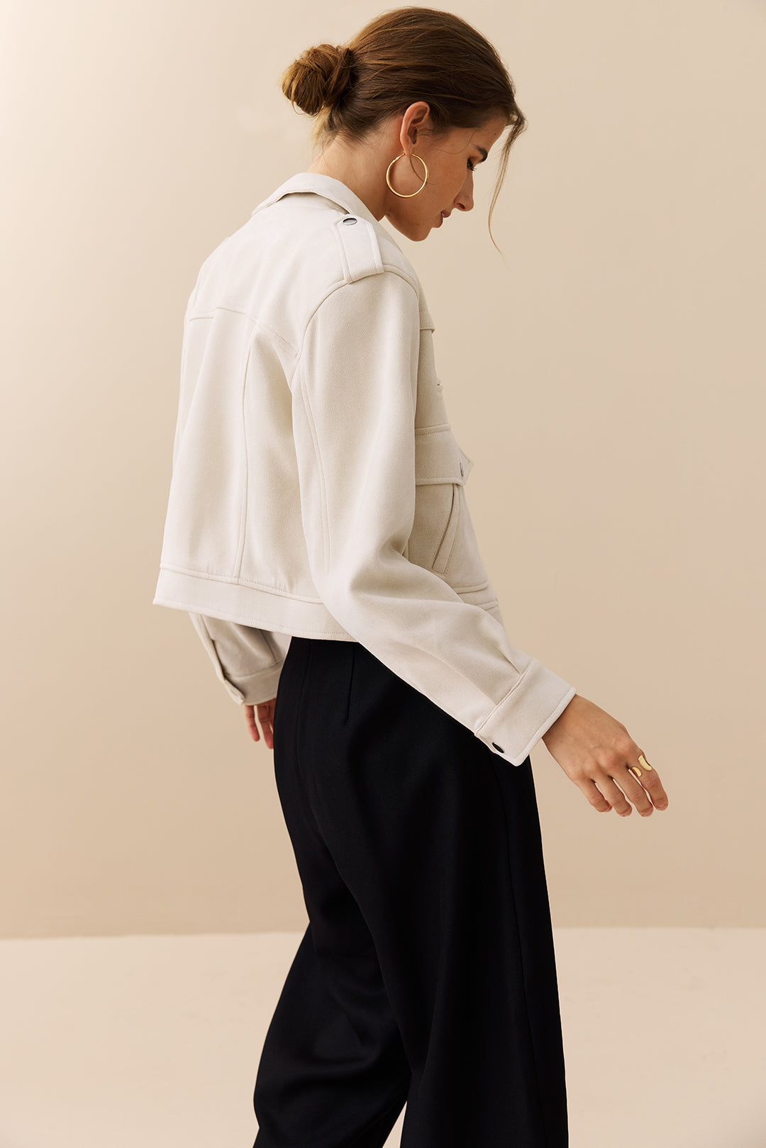 Zipper Button Pocket Jacket