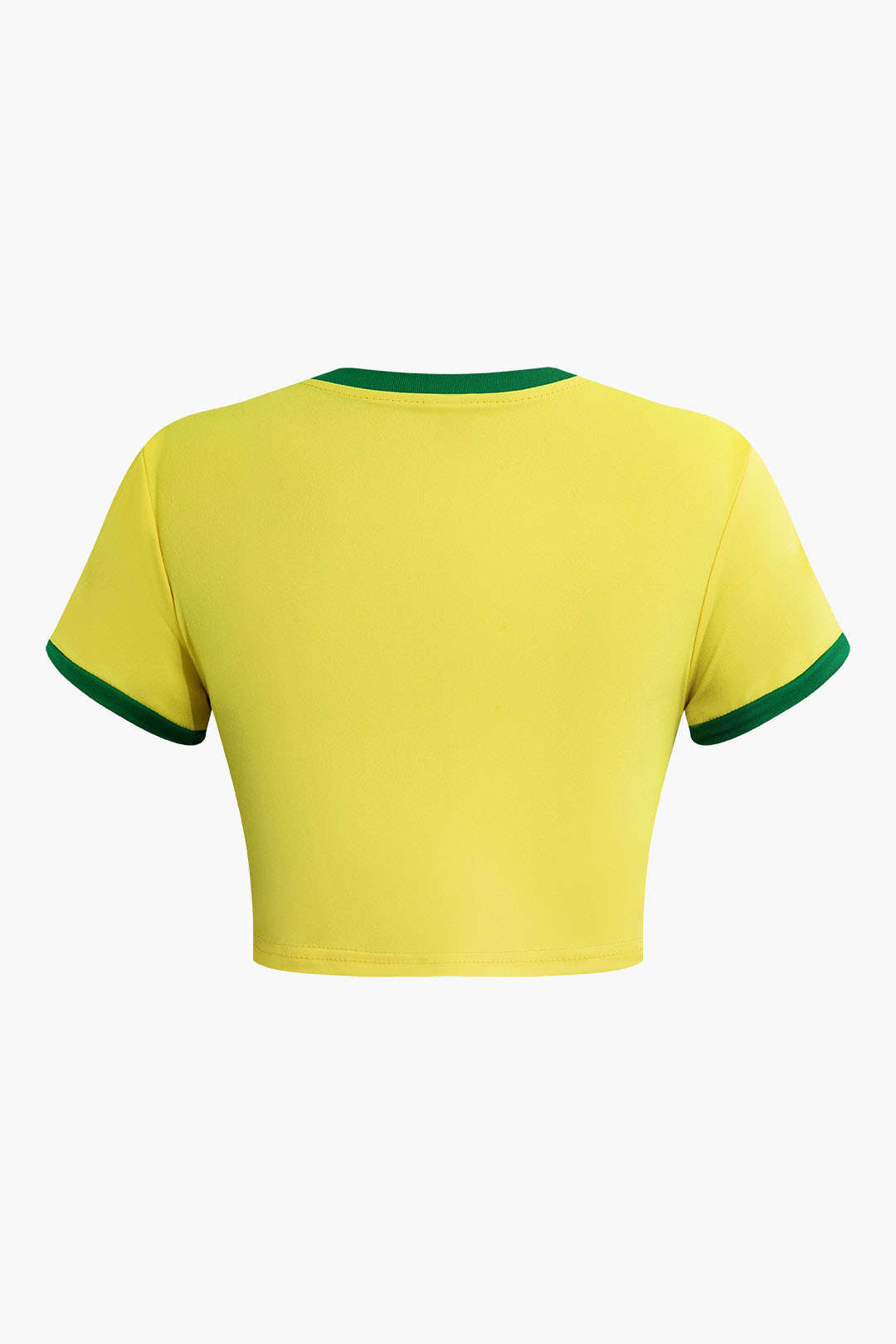 Jamaica "One Love" Yellow Graphic Crop Top