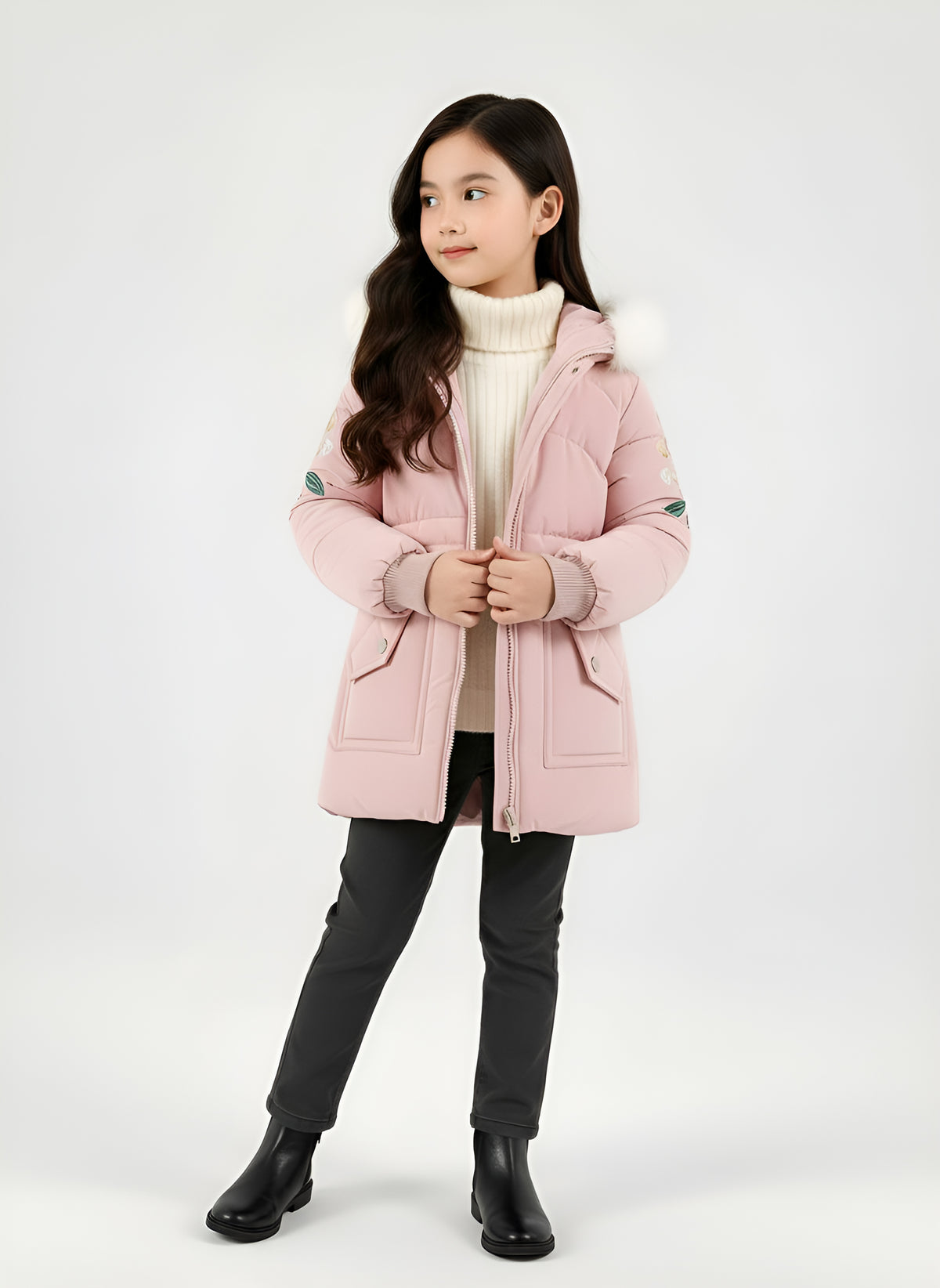 Girls Winter Parka Thickened Warm