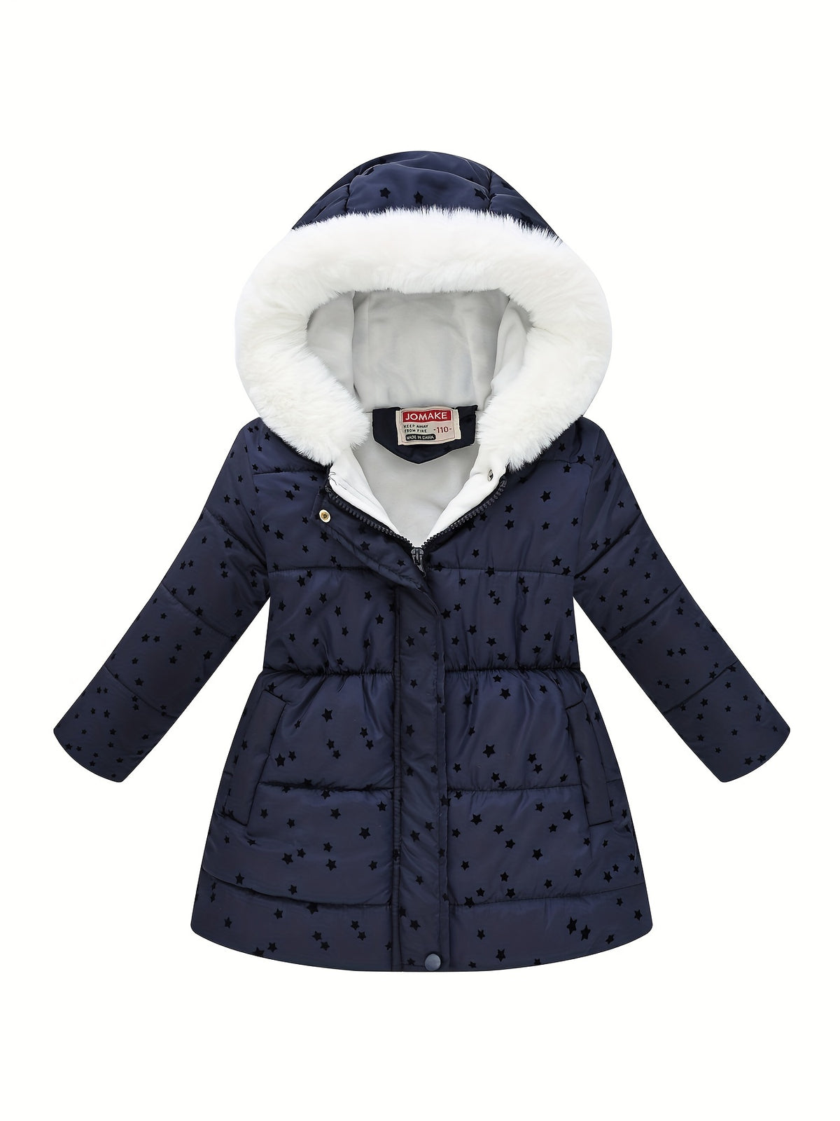 The new children's coat for autumn and winter features fashionable prints for girls. It is a long, waist-cinching, heart-shaped flocked fabric coat for children, full of childlike fun and still fashionable! The touch is delicate and Light Beige-friendly,