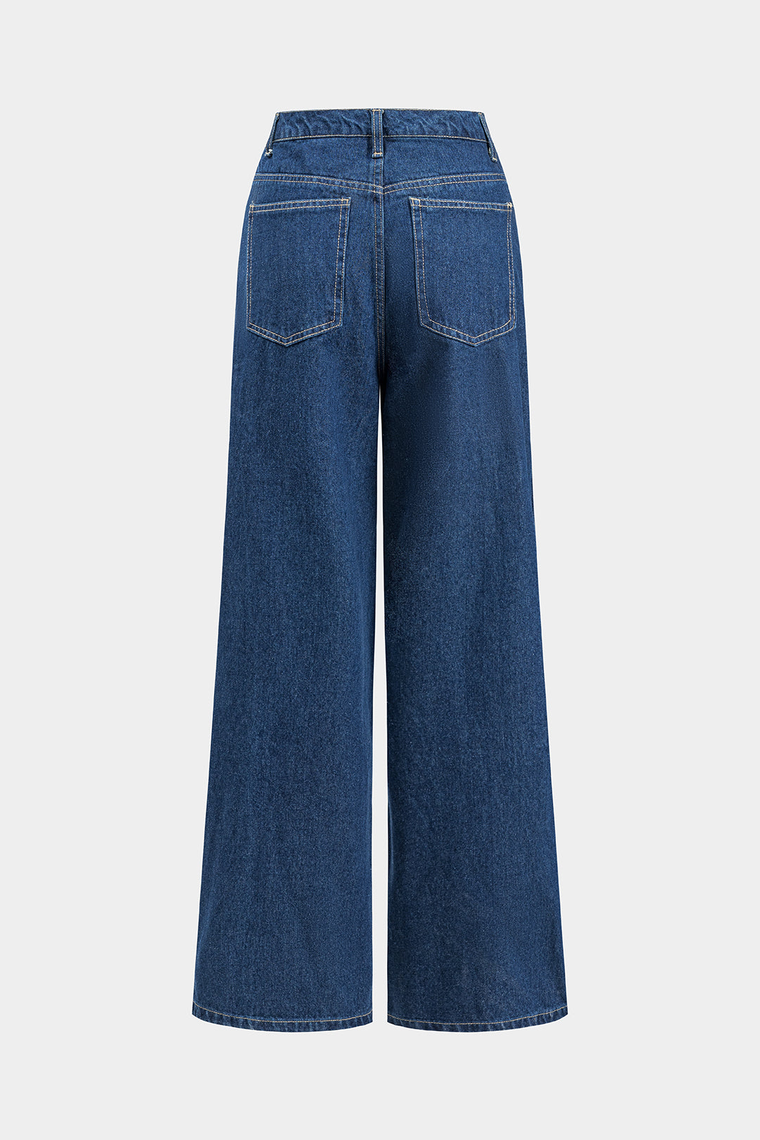 Button Wide-Leg Jeans
