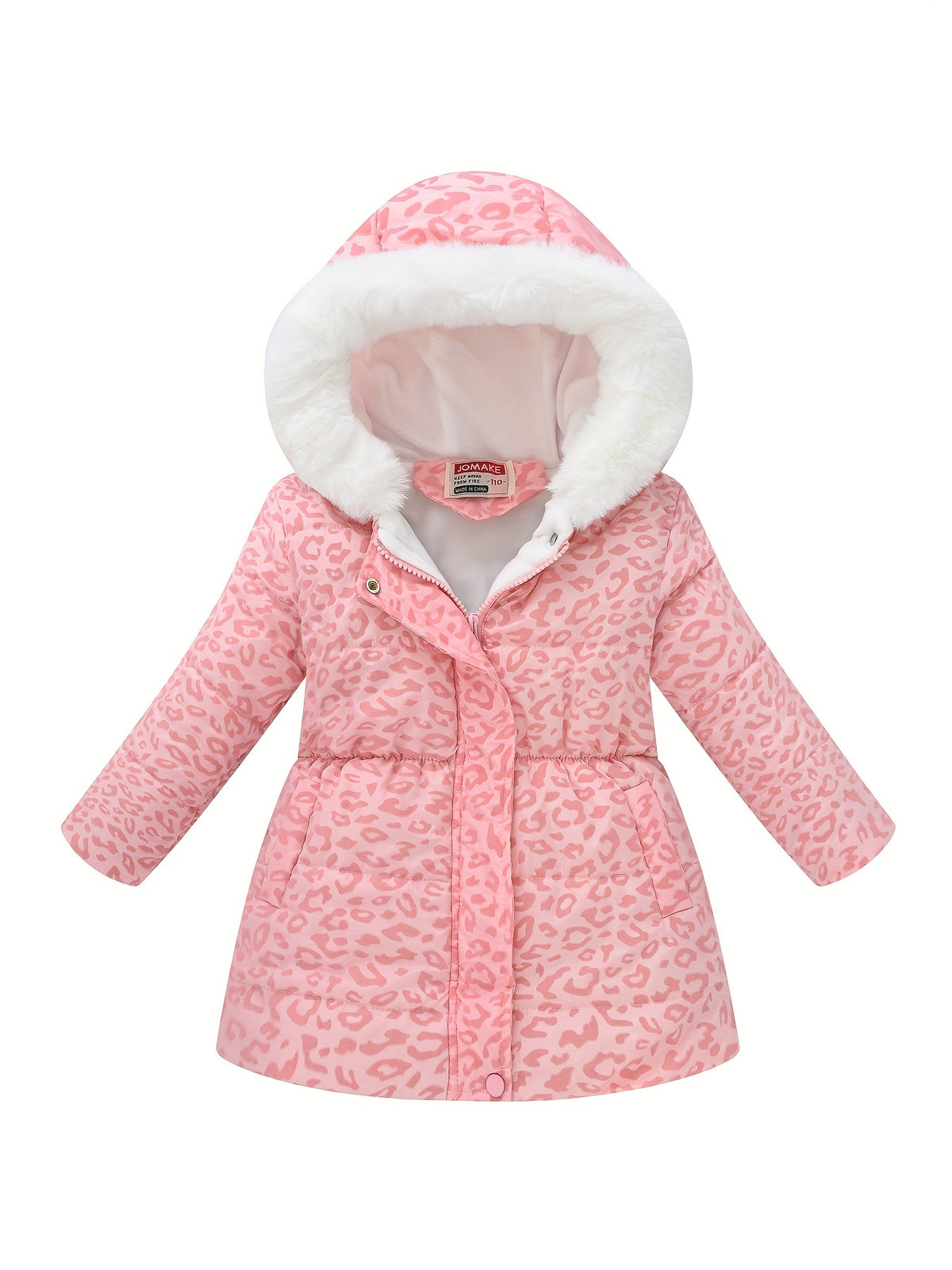 The new children's coat for autumn and winter features fashionable prints for girls. It is a long, waist-cinching, heart-shaped flocked fabric coat for children, full of childlike fun and still fashionable! The touch is delicate and Light Beige-friendly,