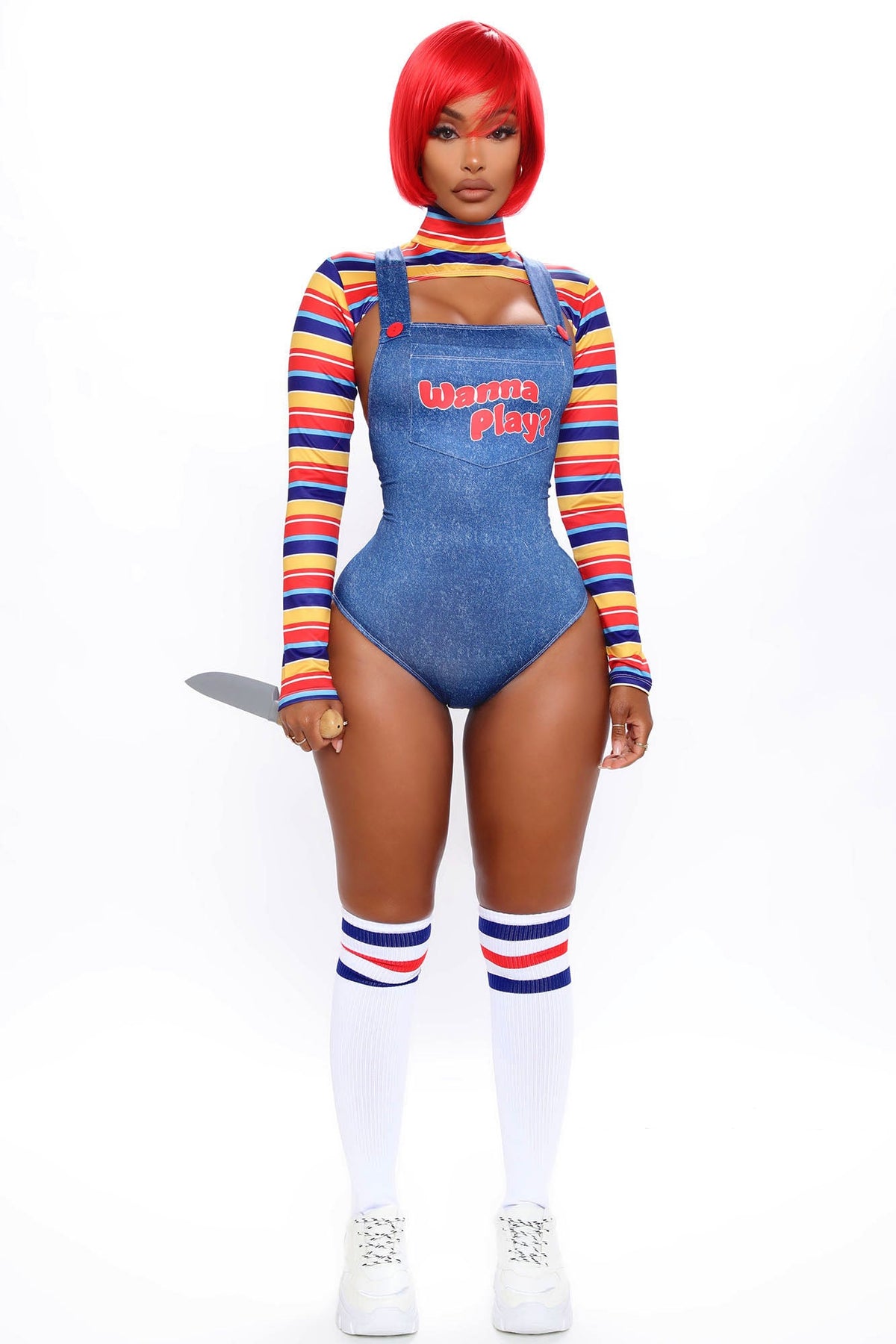 Wanna Play Evil Doll 5 Piece Costume Set - Multi Color