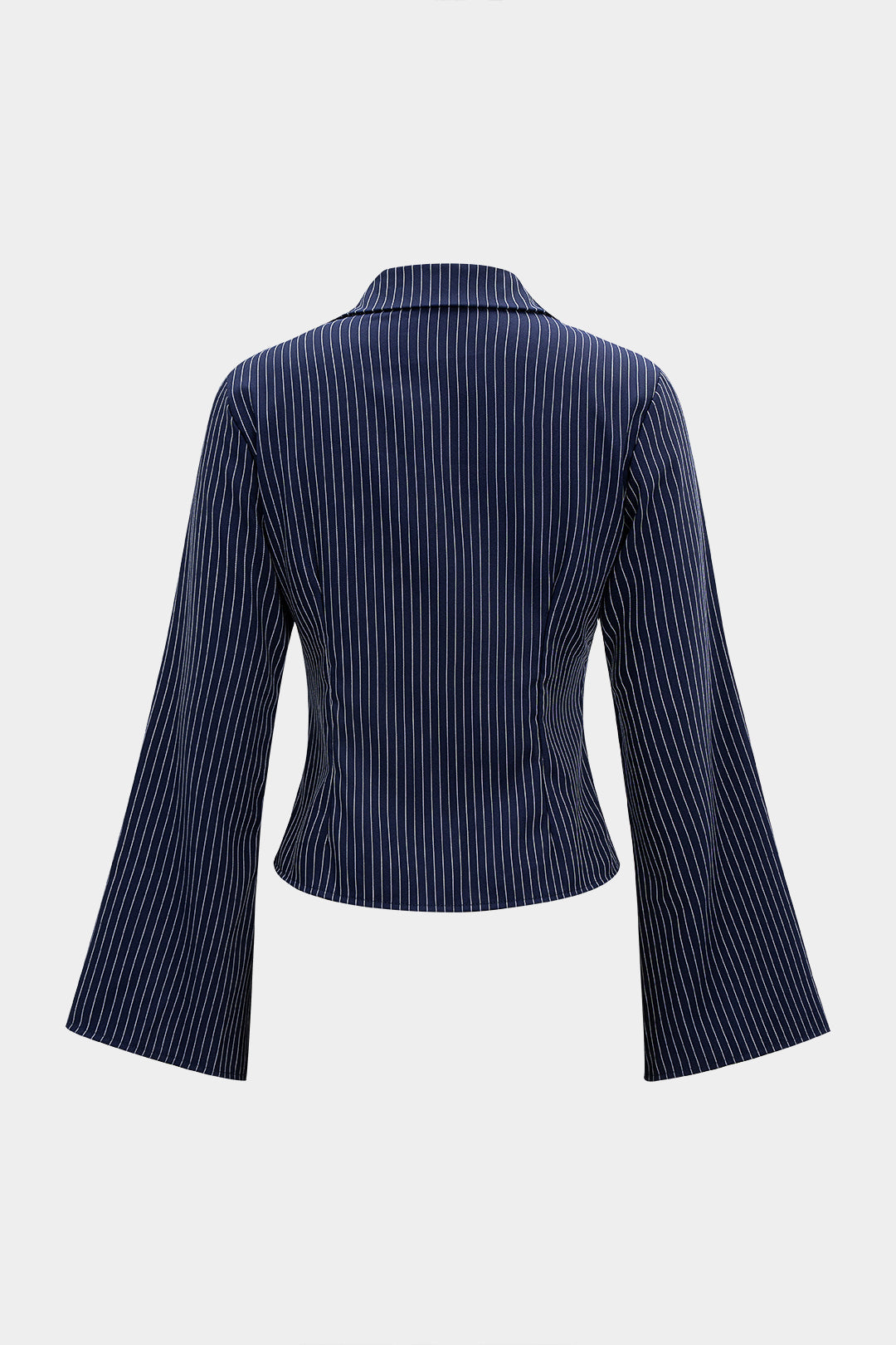 Stripes Print Button Long-Sleeve Shirt