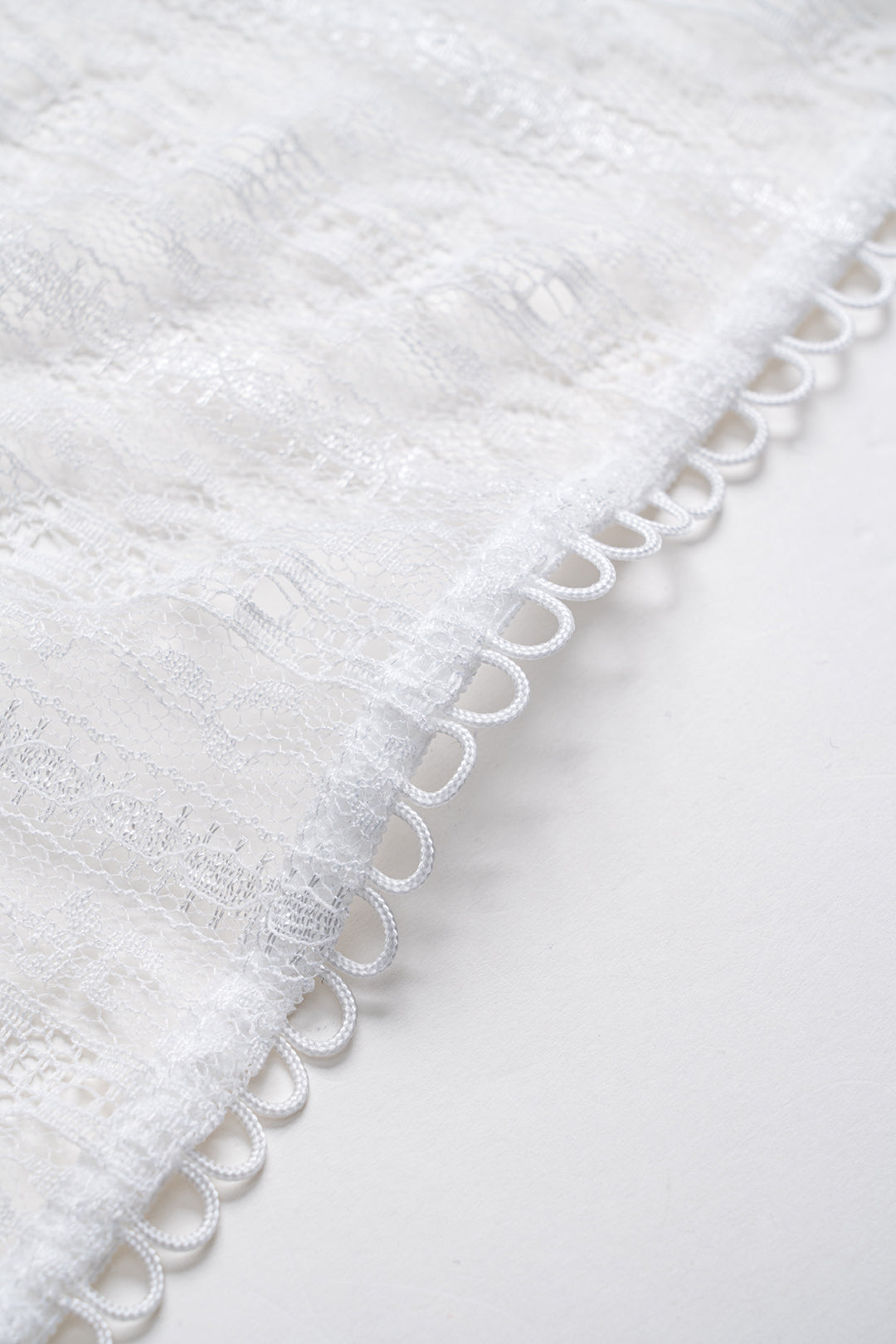 Tie-Up Short Sleeve Lace Shirts