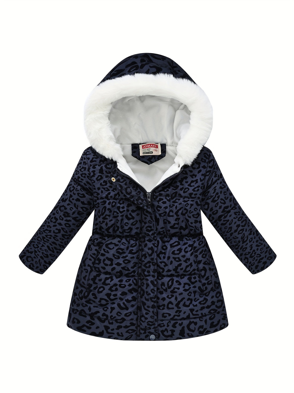 The new children's coat for autumn and winter features fashionable prints for girls. It is a long, waist-cinching, heart-shaped flocked fabric coat for children, full of childlike fun and still fashionable! The touch is delicate and Light Beige-friendly,
