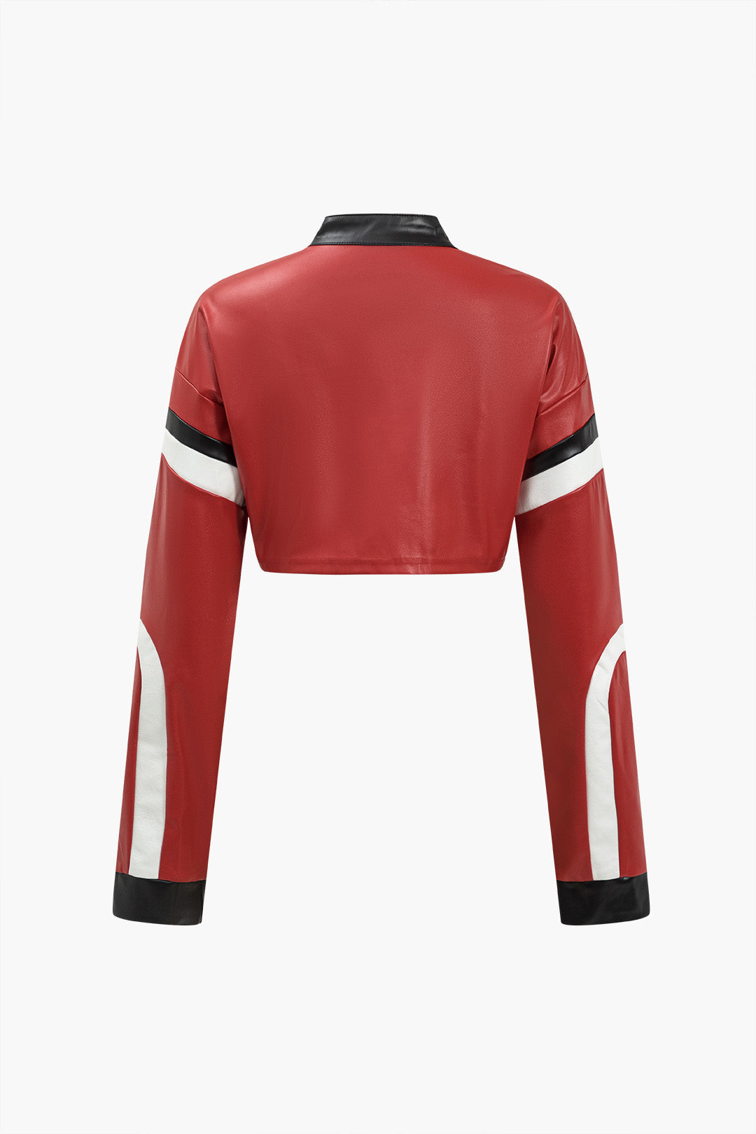 Faux Leather Crop Jacket