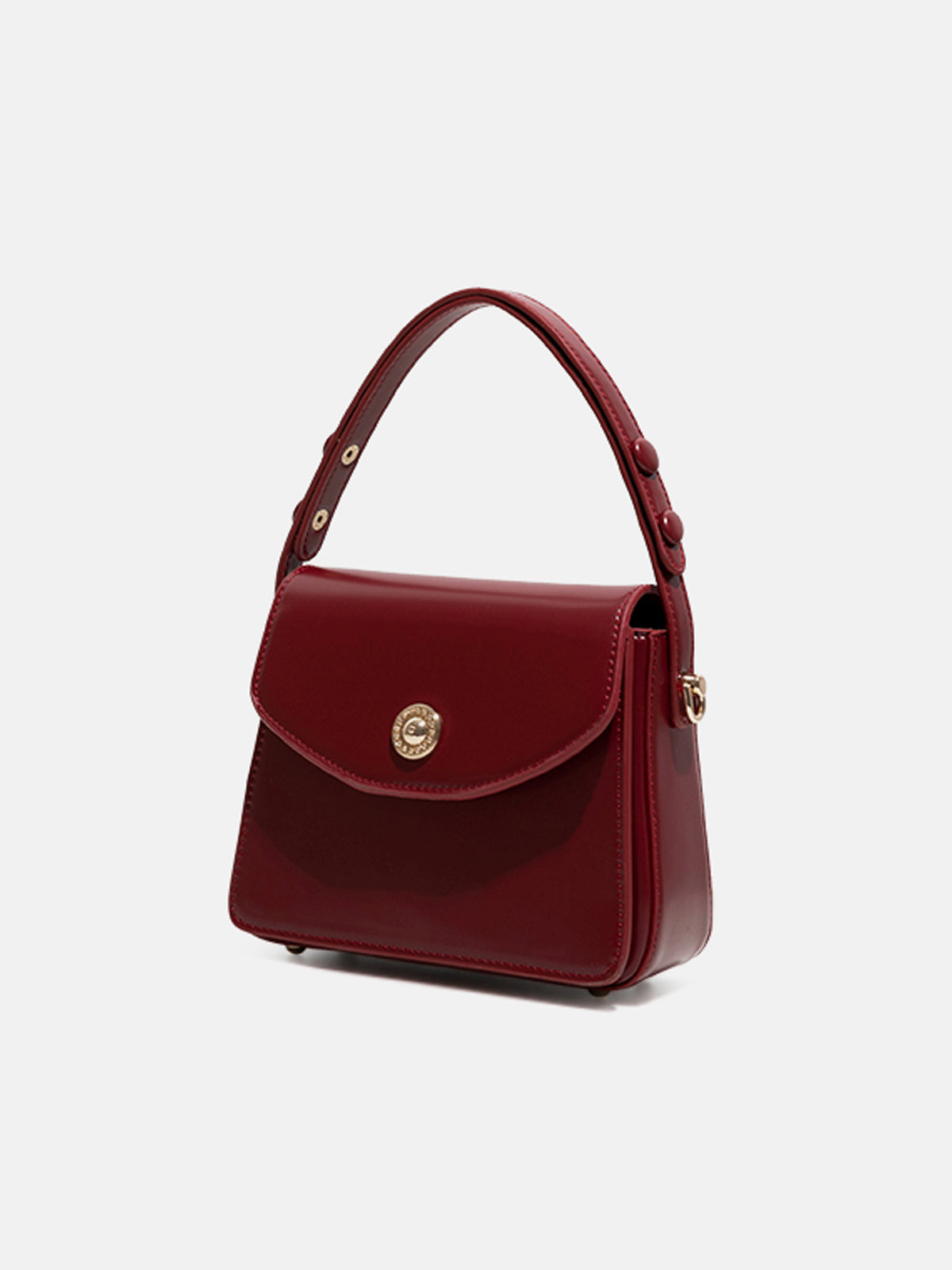 Vintage Glossy Top-Handle Bag