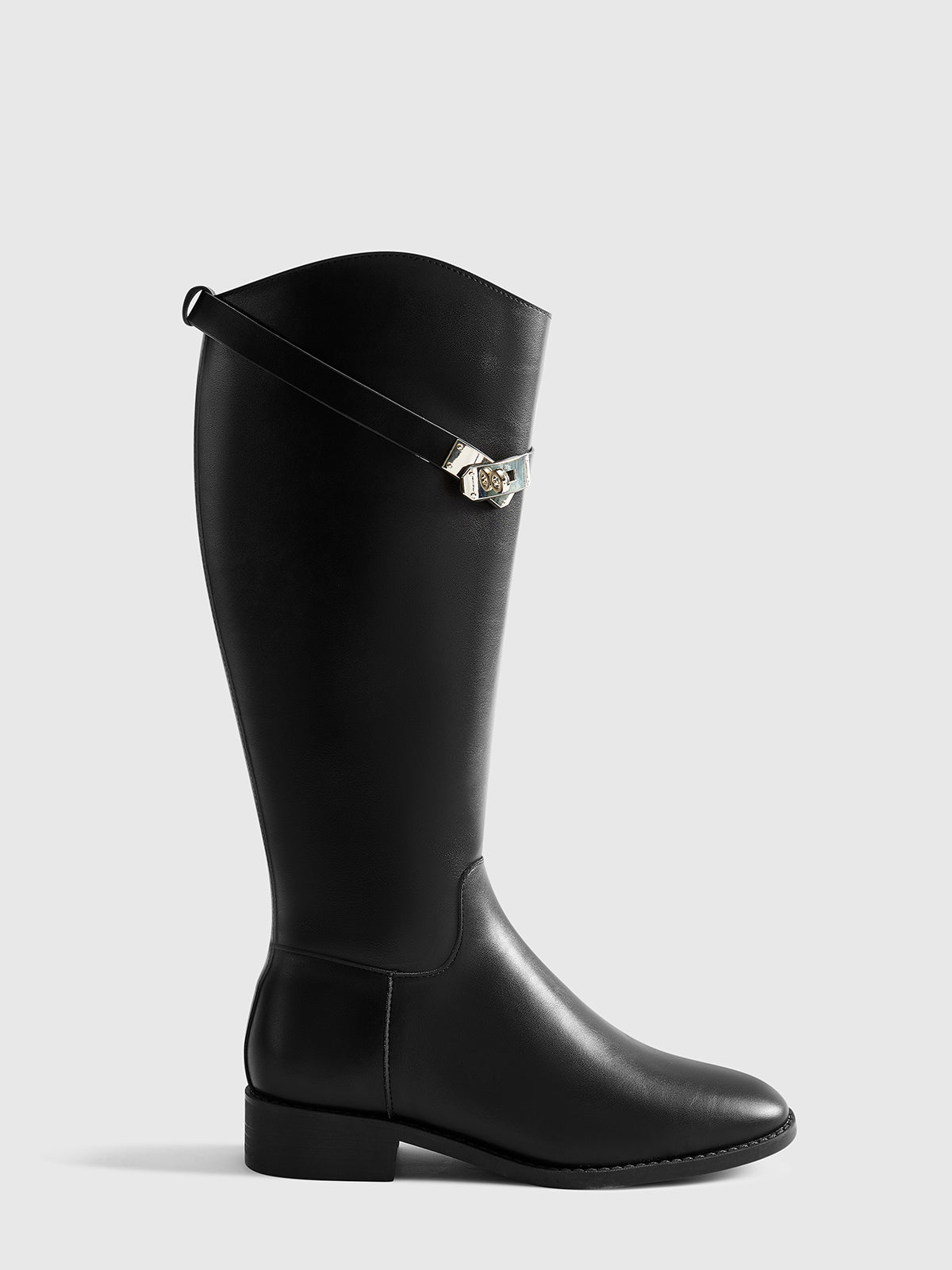 Straped Knee-High Knight Boots