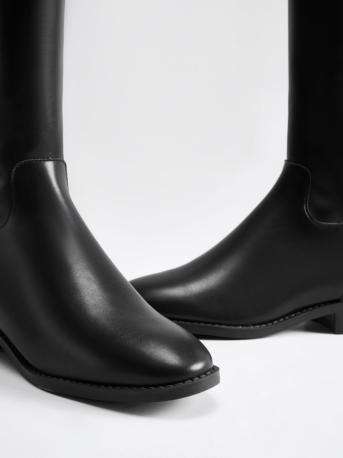 Straped Knee-High Knight Boots