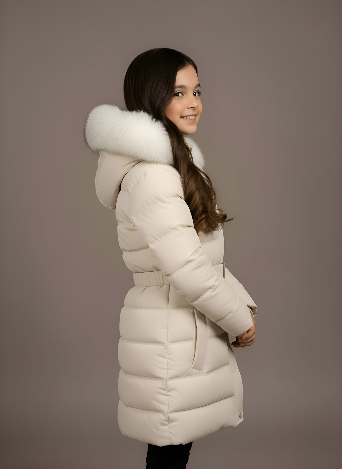 Girls Hooded Jacket Winter Coat
