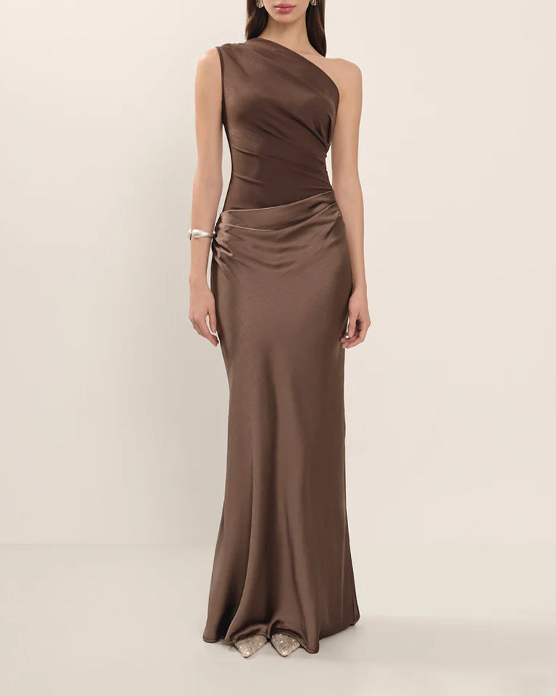 Sexy Slant Shoulder Party Dress