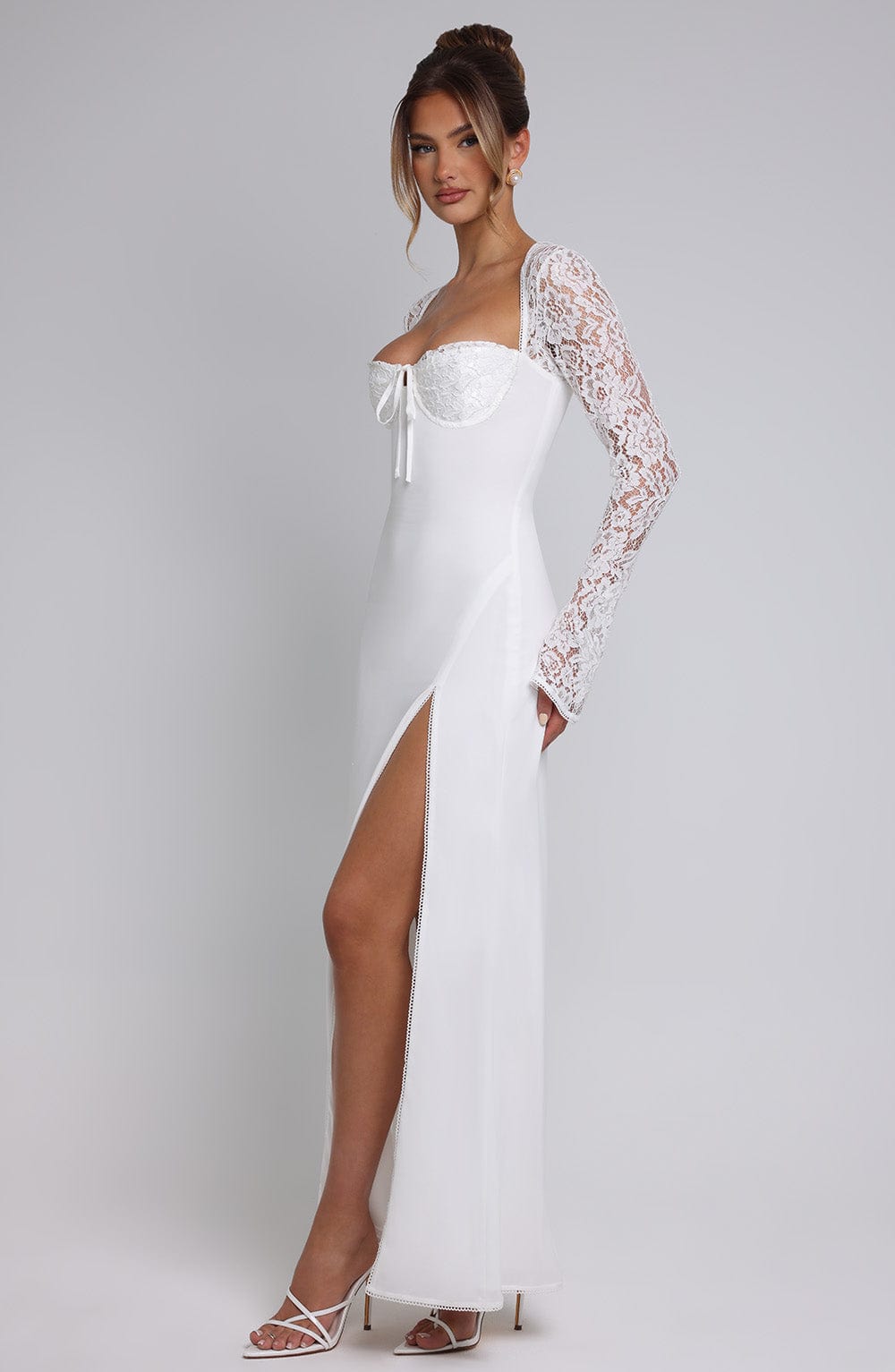 Lace Long Sleeve Maxi Dress