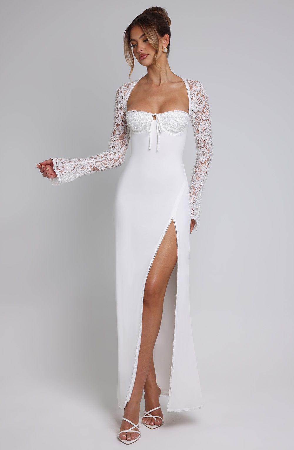 Lace Long Sleeve Maxi Dress