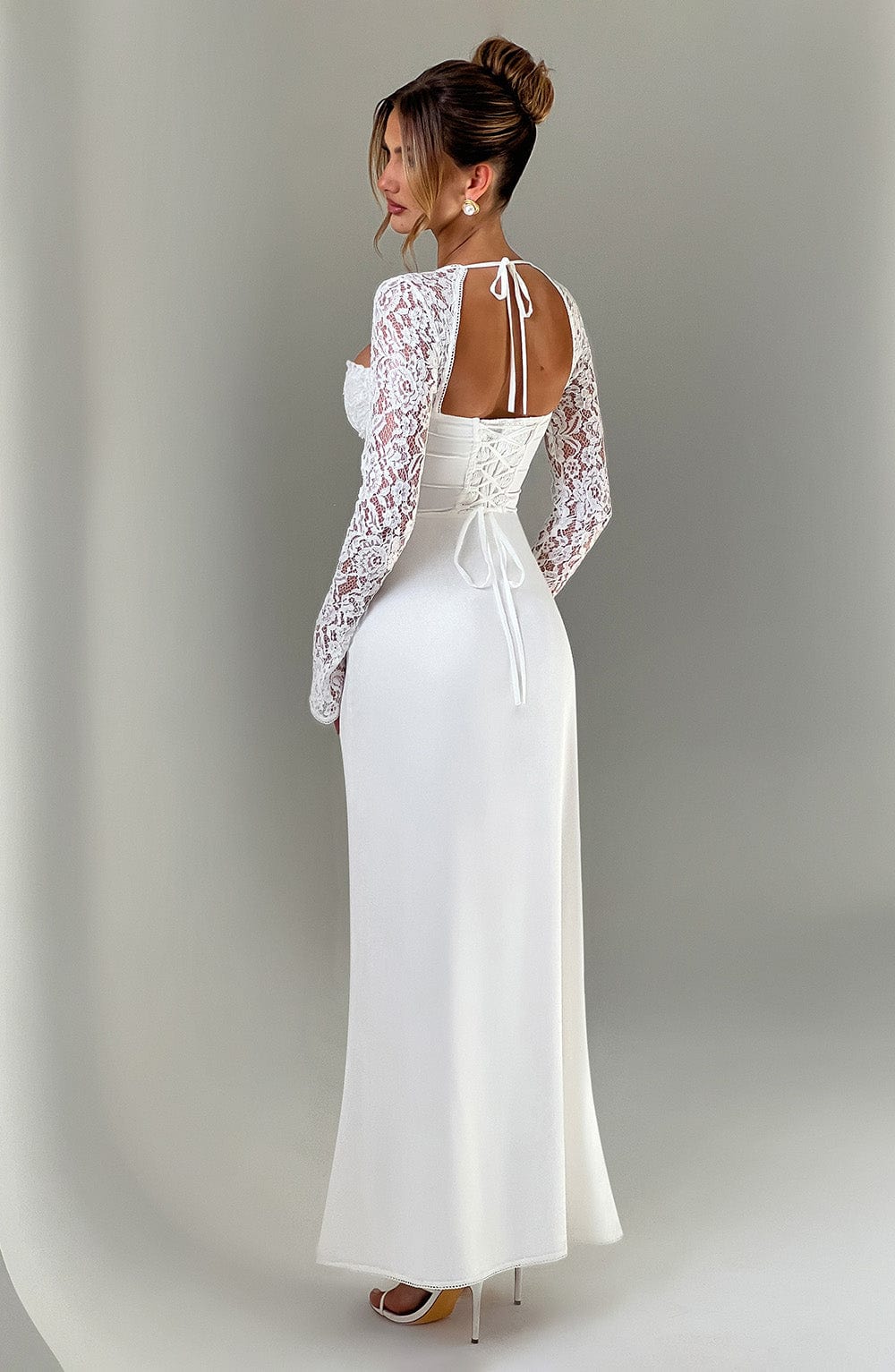 Lace Long Sleeve Maxi Dress