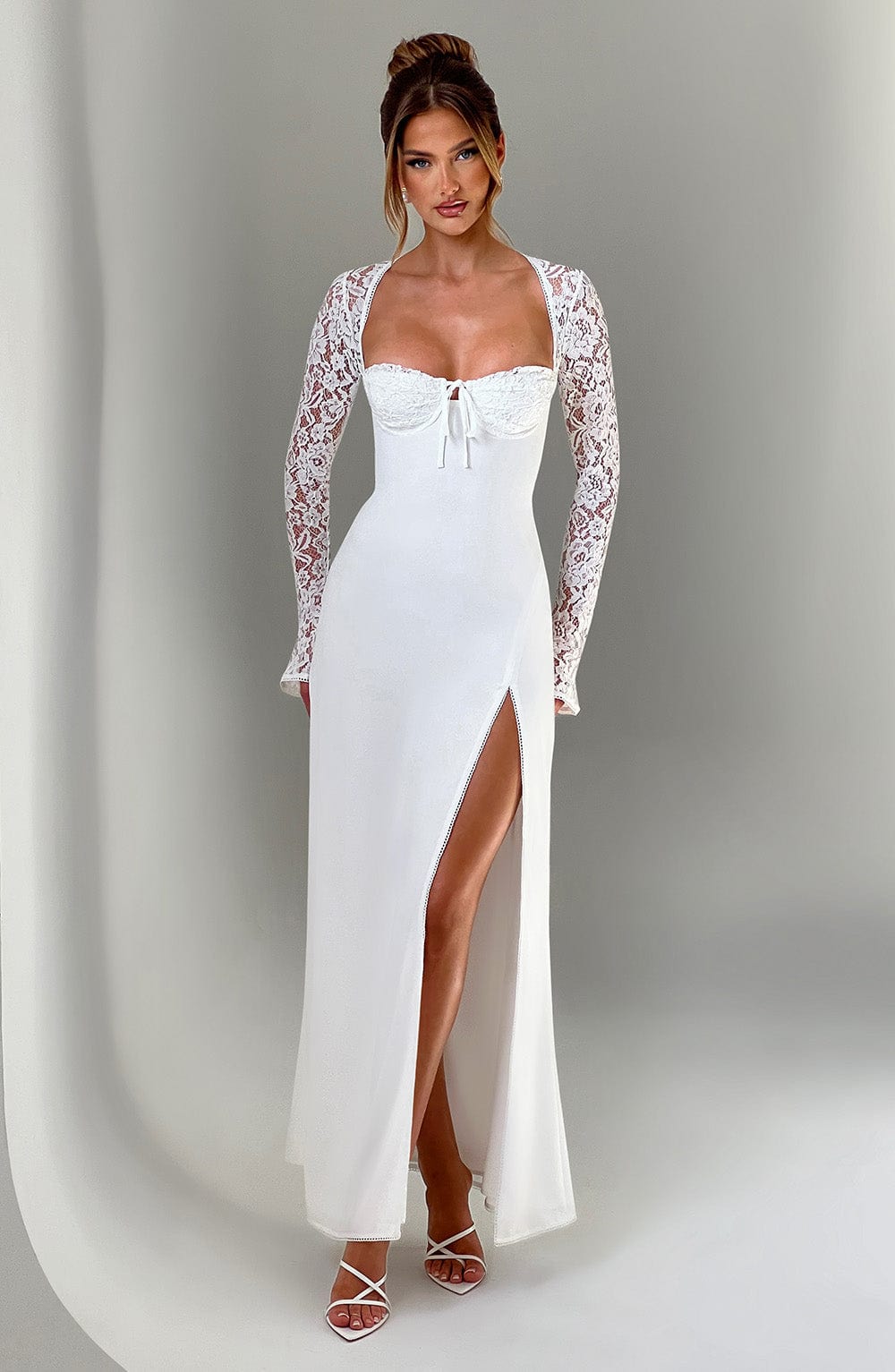 Lace Long Sleeve Maxi Dress