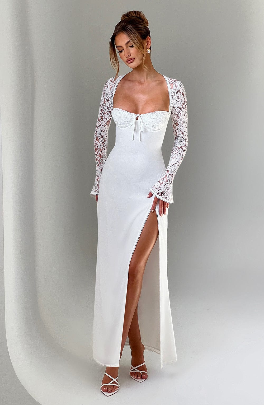 Lace Long Sleeve Maxi Dress