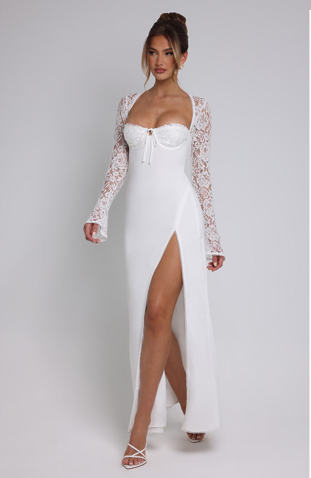 Lace Long Sleeve Maxi Dress