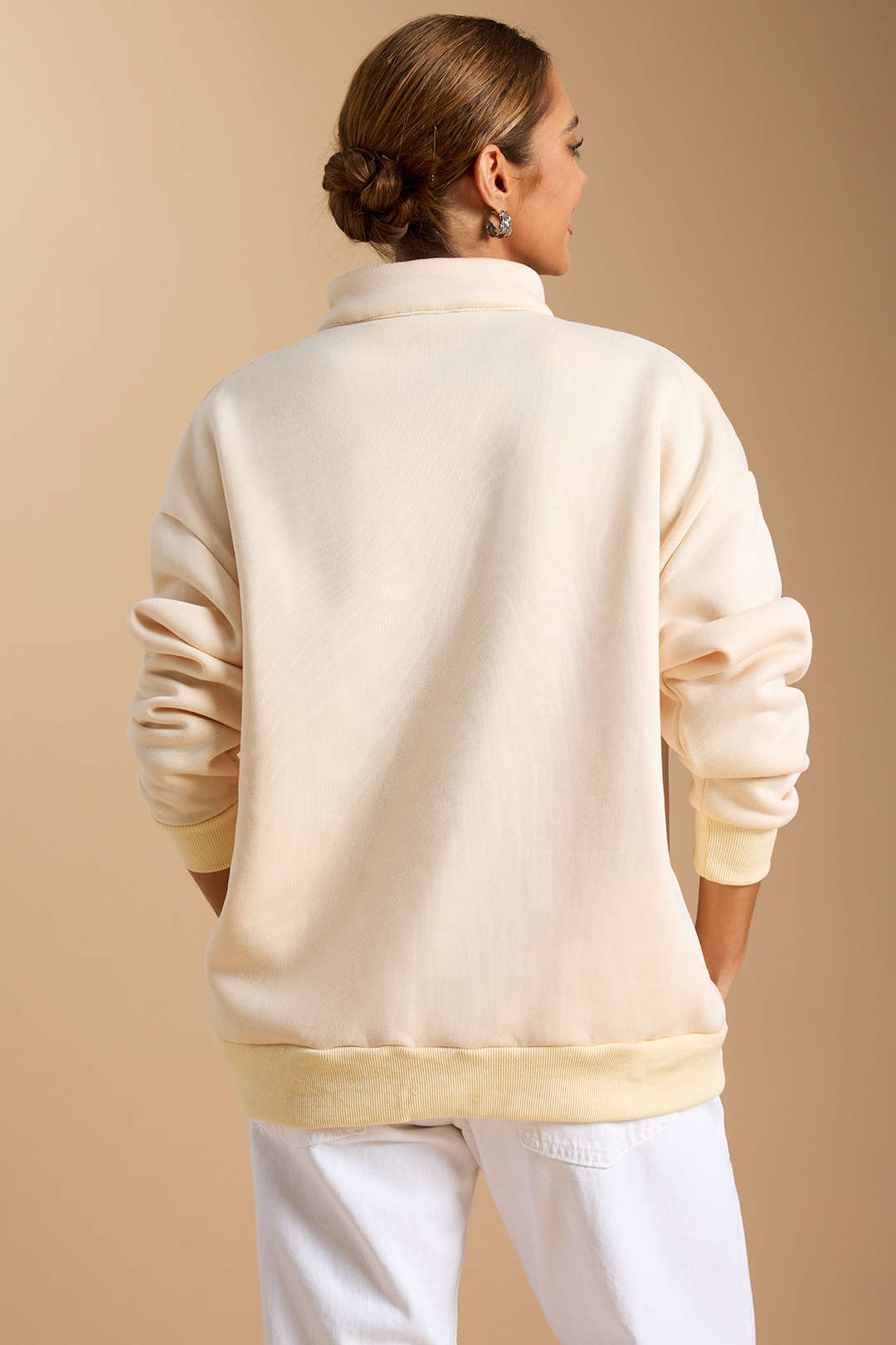 Zipper Long Sleeve Sweatshirt