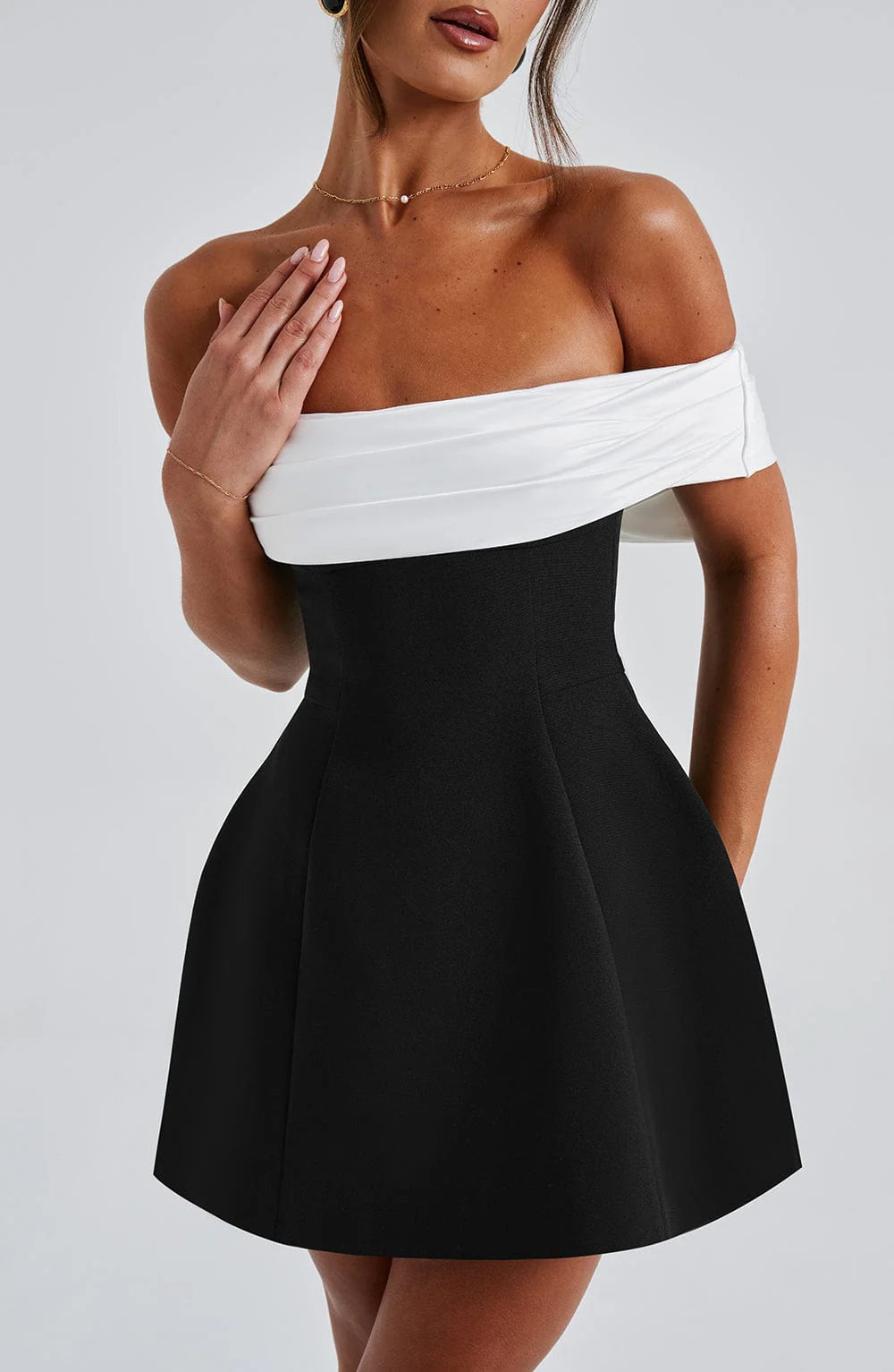 Elegant Chic Off-Shoulder  Mini Dress