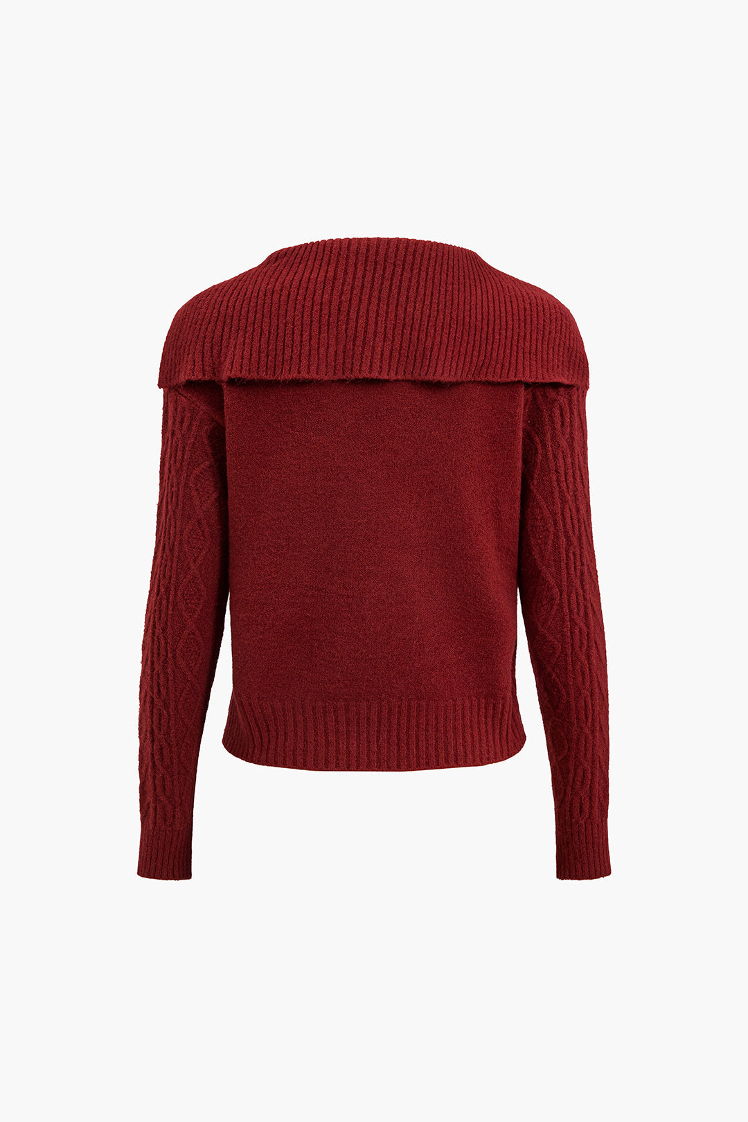 Cable Diamond Sweater Long-Sleeve Top