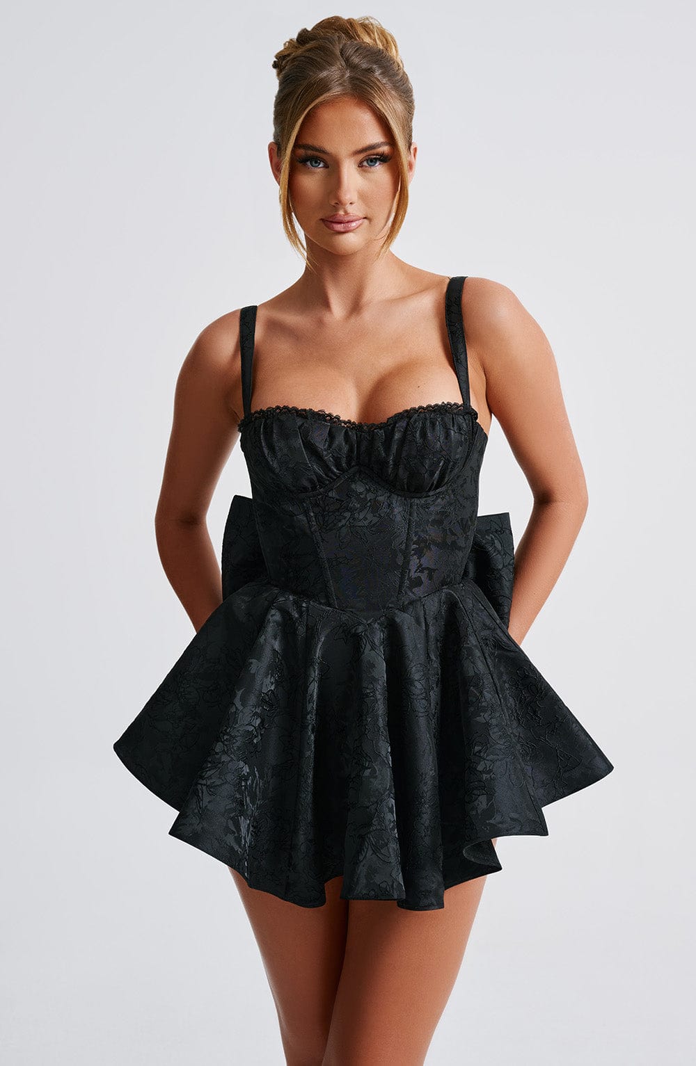 Jacquard Corset Mini Dress