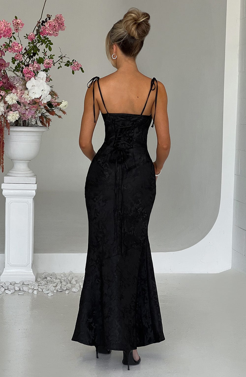 #Color_Black with Floral Pattern