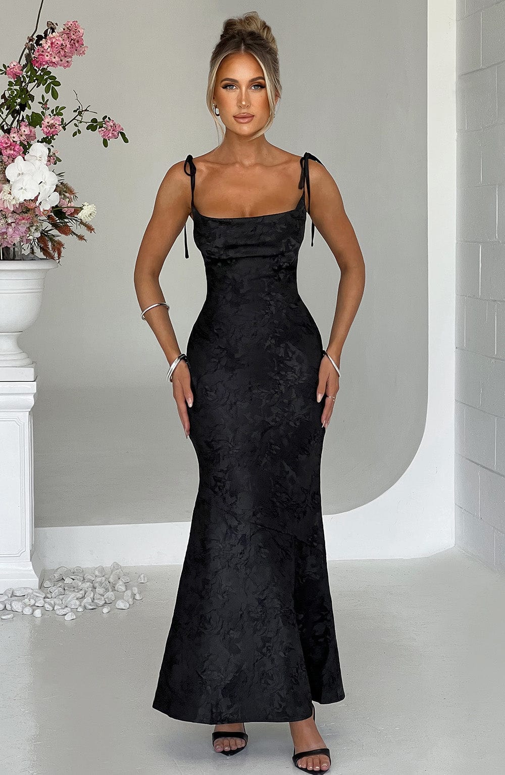 #Color_Black with Floral Pattern